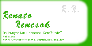 renato nemcsok business card